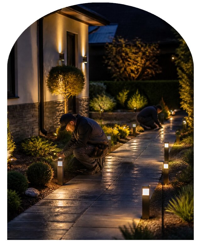 Монтаж ландшафтного освещения в Шарыпове по цене от 27789 р. | Метпроект-Шрп